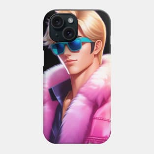 Ken Barbie Doll Fur Coat and Shades Phone Case