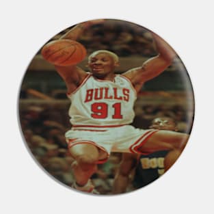 Dennis Rodman - Chicago Bulls Dunk Vintage Pin