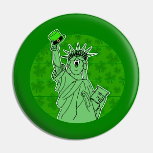 St Patrick's Day Statue Of Liberty Pin