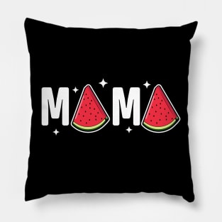 Mama Watermelon Summer Fruit Watermelon Slice Mothers Day Pillow