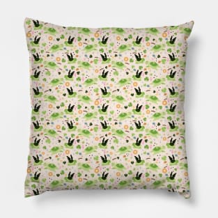 Lucky Green Turtle Pattern Pillow