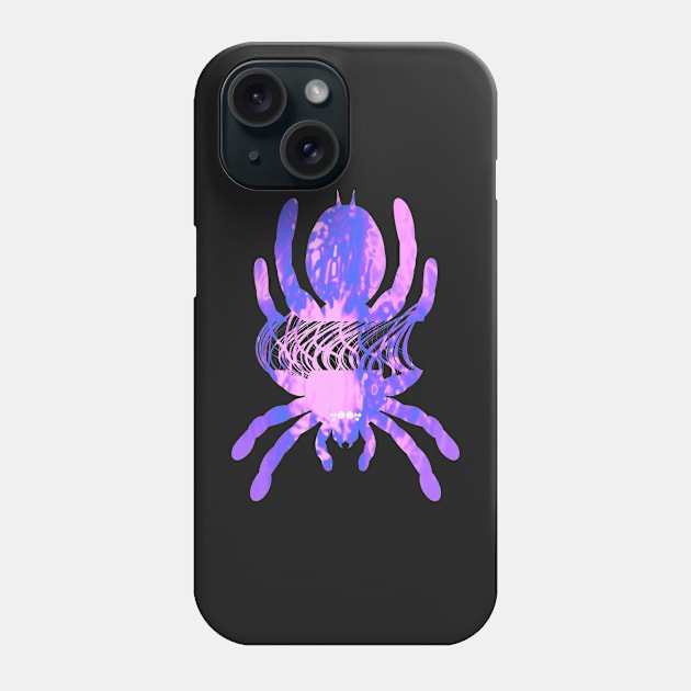 Tarantula Silhouette 63 (Tie Dye) Phone Case by IgorAndMore