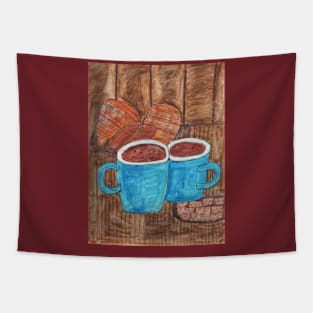 Two Coffees with Rolls Tapestry