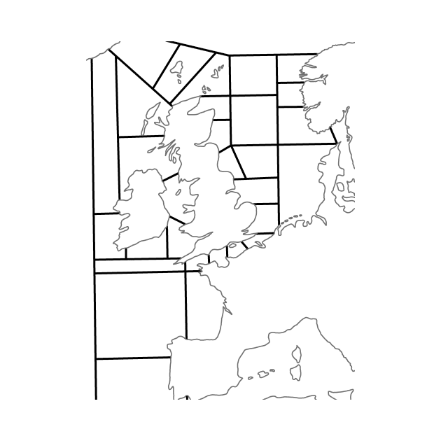 Shipping Forecast UK Map by thelittleforest