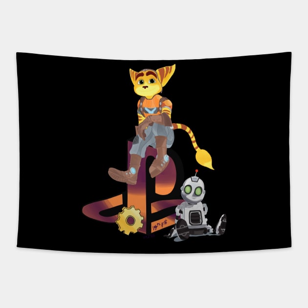 ratchet and clank ps5 Tapestry by ChibiLevi