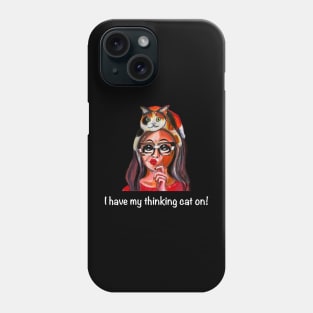 Cat on Head Phone Case