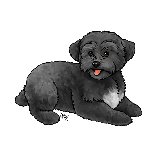 Dog - Yorkipoo - Black by Jen's Dogs Custom Gifts and Designs