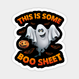 Funny Halloween This is Some Boo Sheet Costume Men Women Magnet