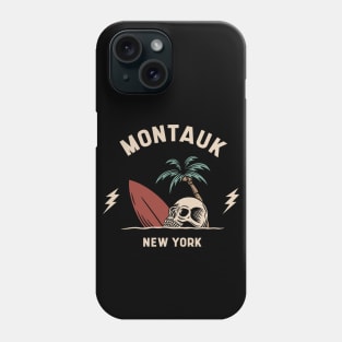 Vintage Surfing Montauk, New York Retro Surfer Phone Case