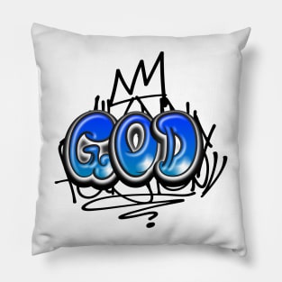 God Christian Quote Graffit Style Pillow