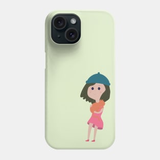 Girl with cat Phone Case