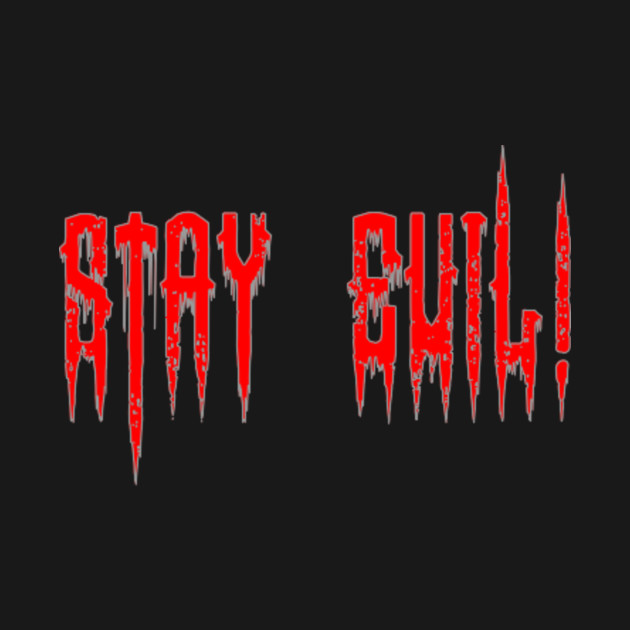 Podcast Logo Red Eye 2 sided Stay Evil! Horror Font by The Evil Never Dies Podcast