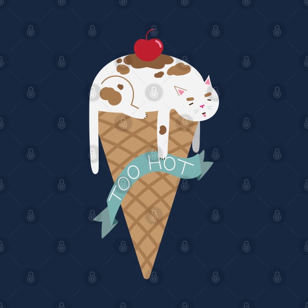 Ice Cream Cat by Caden Davis Designs