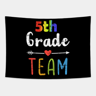 5th Grade Team Back To School Student Teacher Squad Tapestry