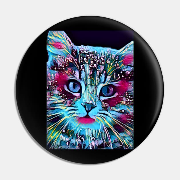 Blue Cat Treasure Pin by PersianFMts