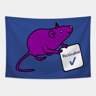 Cute Rat with Vaccinated Sign Tapestry