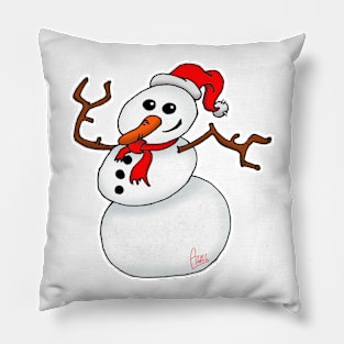 Happy Snowman Pillow