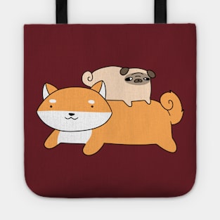 Shiba and Little Pug Tote