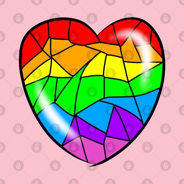 Cracked rainbow heart by MelanieJeyakkumar