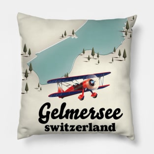 Gelmersee Switzerland lake map Pillow