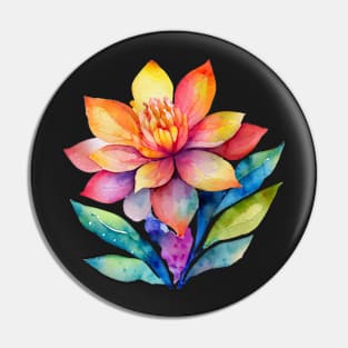 Watercolor flower Pin