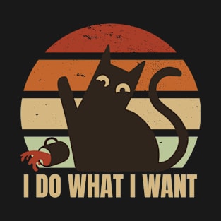 I Do What I Want | Cat Spilled Coffee T-Shirt