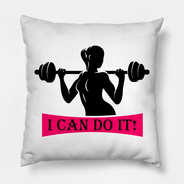 I can do it Pillow by Sport Siberia