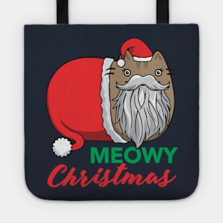 Meowy Christmas fro Santa Cat Tote