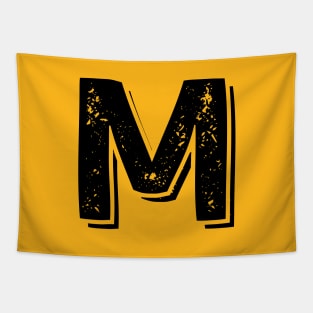 Capital Letter M Name Initial Monogram Tapestry