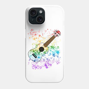 Ukulele Ukulelist Rainbow Colours Uke Player Musician Phone Case