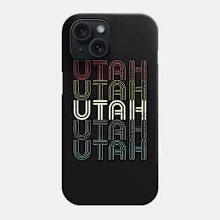 Utah - Retro Repeating Text Phone Case