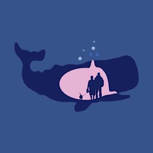 Whale cave for dog walking T-Shirt