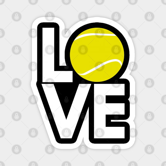 Love Tennis Ball Logo Design Magnet by CoVA Tennis