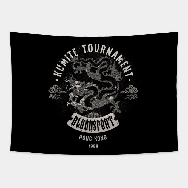 Kumite Tournament Bloodsport 1988 Tapestry by szymonkalle