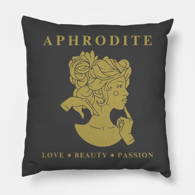 Aphrodite: Love Beauty Passion Pillow by RefinedApparelLTD