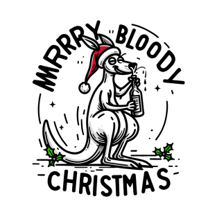 Drunk Kangaroo in Christmas T-Shirt