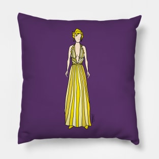 Golden Stripe Dress Pillow