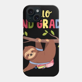 Funny Hello 2nd Grade Gift Back To School Sloth Shirt Phone Case