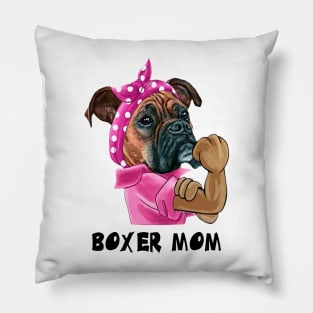 Boxer Mom Happy Mother Day Pillow