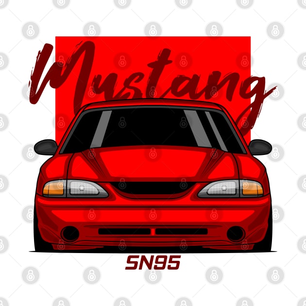 Front Red MK4 Stang Muscle by GoldenTuners