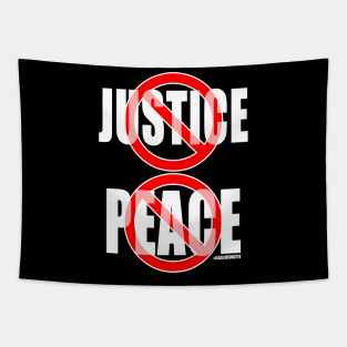 No Justice, No Peace - Circle Slash Design Tapestry