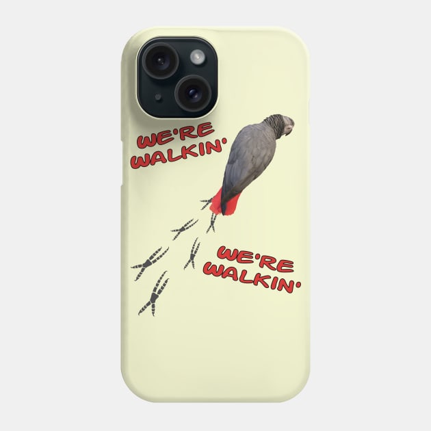 African Grey Parrot Walking Phone Case by Einstein Parrot