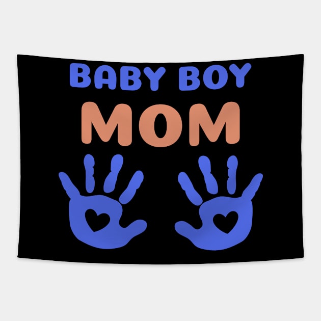 Baby Boy Mom Tapestry by A Reel Keeper