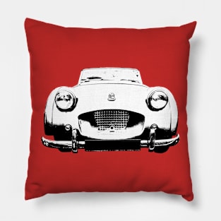 Triumph TR2 1950s British classic car monoblock black/white Pillow