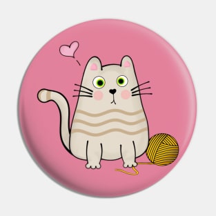 Cute Cartoon Cat Pin