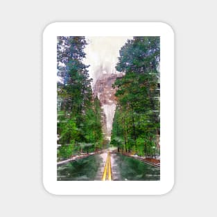 Straight Road Yosemite USA - For Travelers Magnet