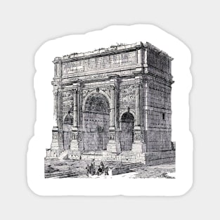 Art drawing of a Roman triumphal arch in Italian lands Magnet