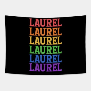 LAUREL RAINBOW TYPOGRAPHY Tapestry