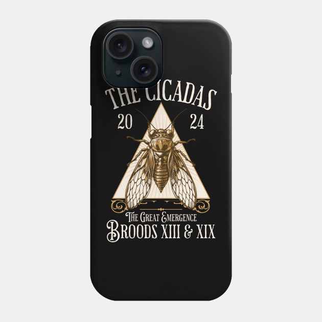 Cicadas 2024 - Brood XIX Brood XIII - Funny Cicada Lover Phone Case by OrangeMonkeyArt