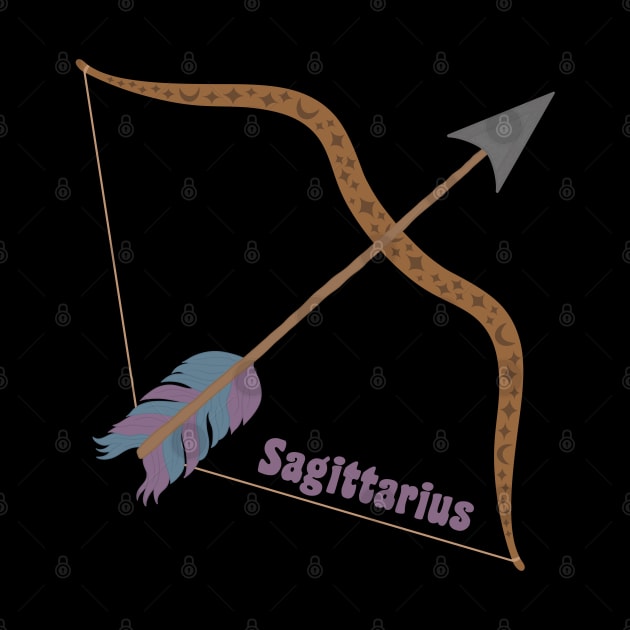 Sagittarius Bow and Arrow Zodiac Star Sign by MadelaneWolf 